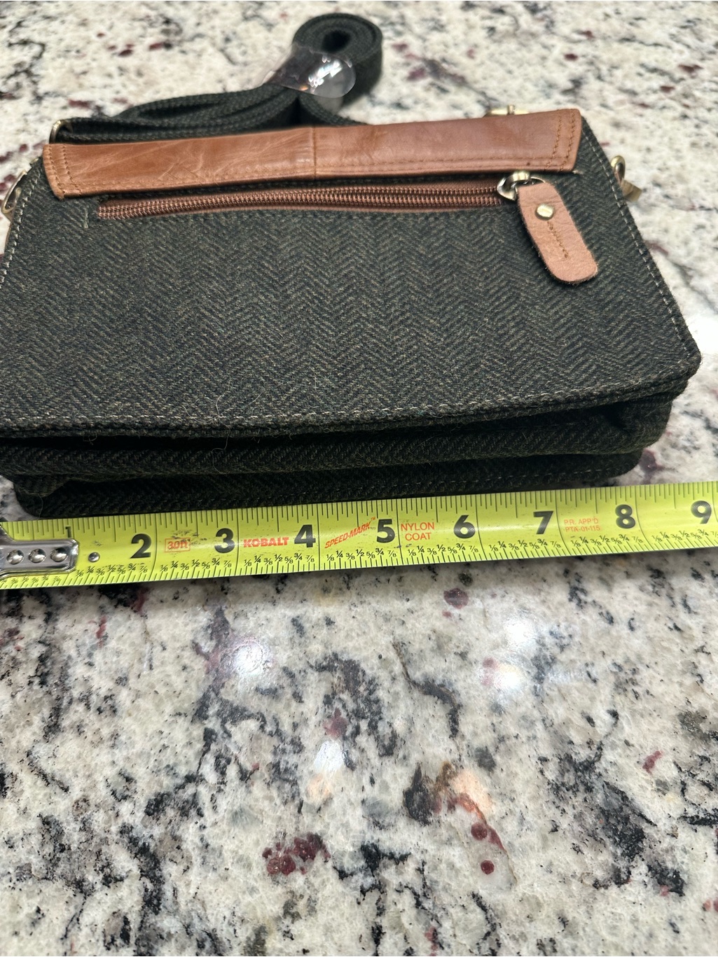Nwt Aran Woollen Mills Irish Tweed & Leather Crossbody Bag Purse Celtic Motif — image 7 of 8